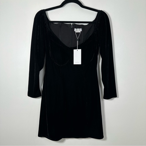 Lovers & Friends Nina Mini Dress Velvet Whimsigoth 90s Size S NWT - Picture 3 of 10